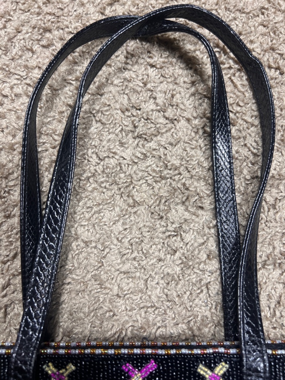 Vintage Style Black Beaded Purse - Picture 6 of 6